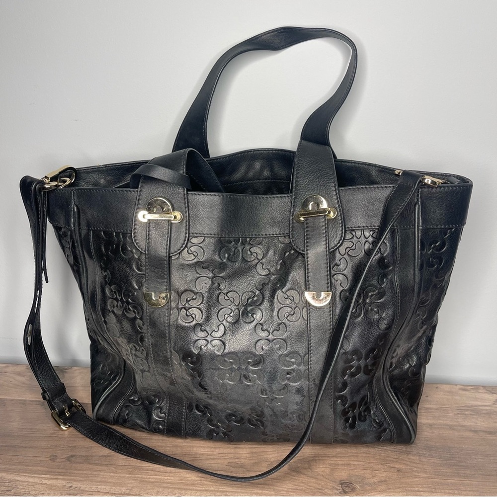 Ladies Coccinelle soft black leather handbag purse‎